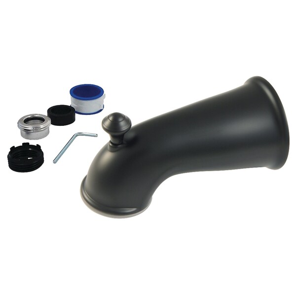 Showerscape 6" Universal Tub Spout with Diverter, Matte Black K1275A0 - main